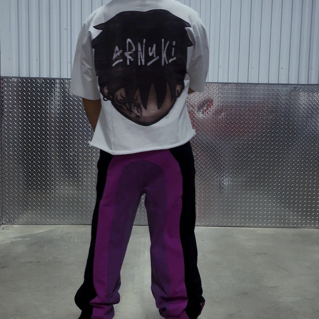 Shade Sweats V2 Wide Leg Streetwear Pants | Multicolor Purple