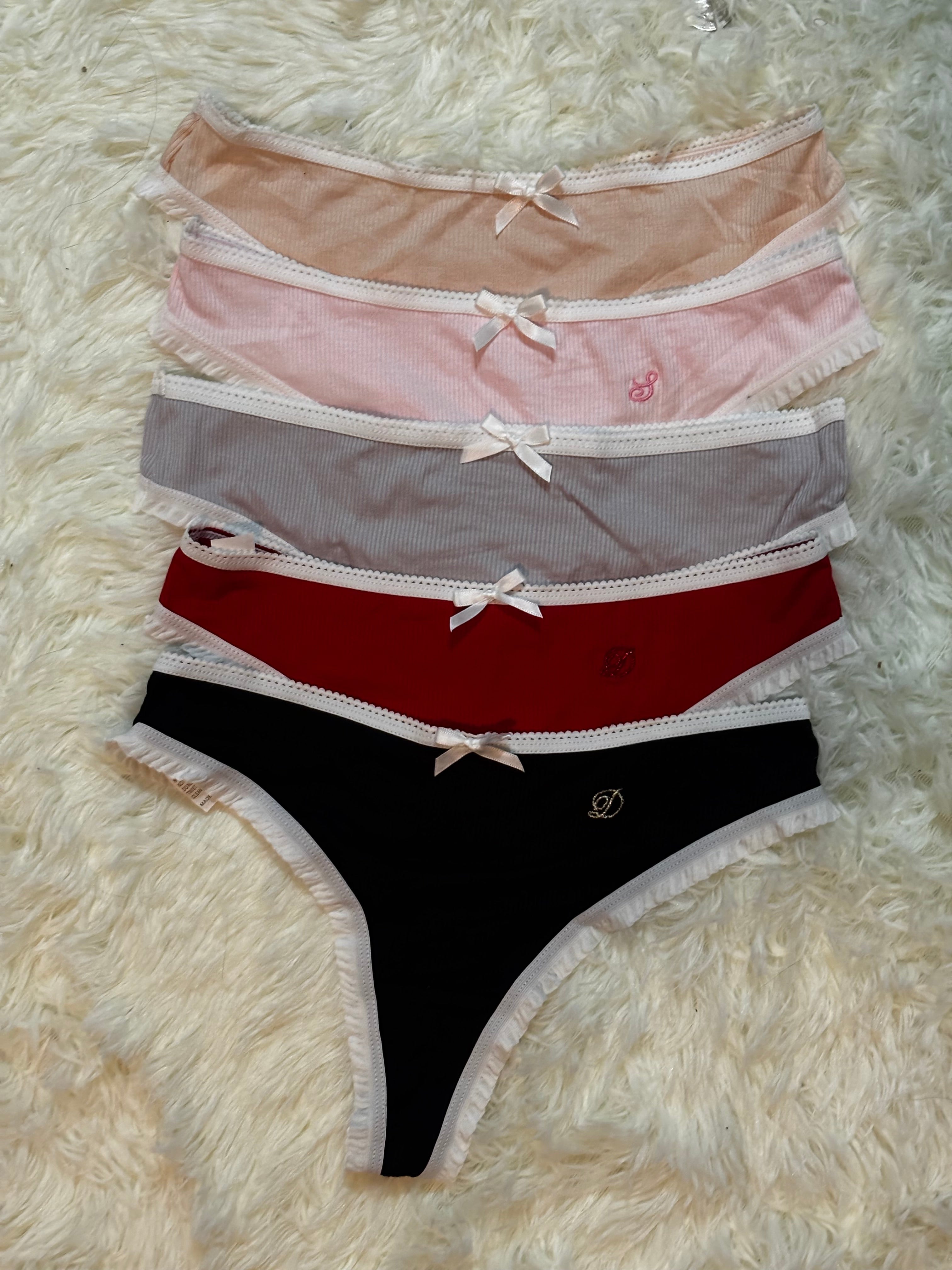 The Sweetheart Panty – Custom Embroidered Ruffle Thong