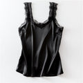 Women's V-Neck Lace Trim Camisole | Eyelash Lace Strap Tank Top