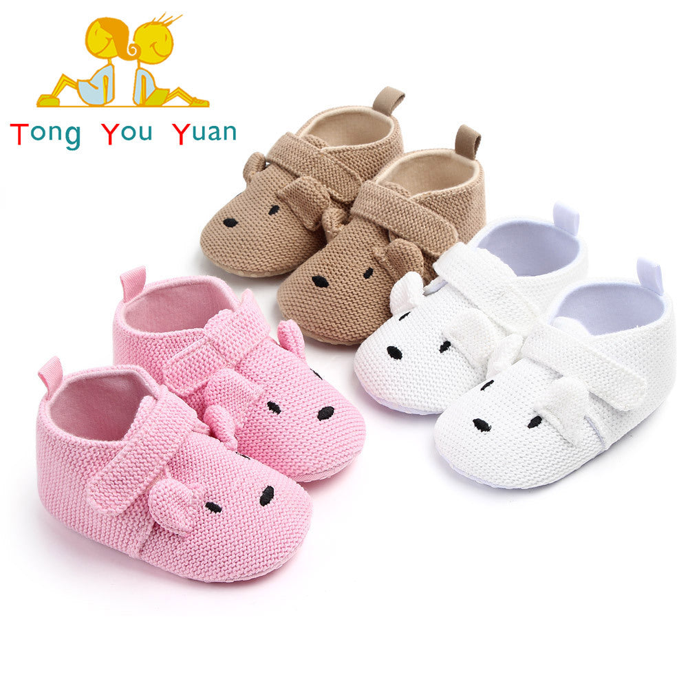 Baby Knitted Velcro Toddler Shoes | Soft Sole First Walker Sneakers