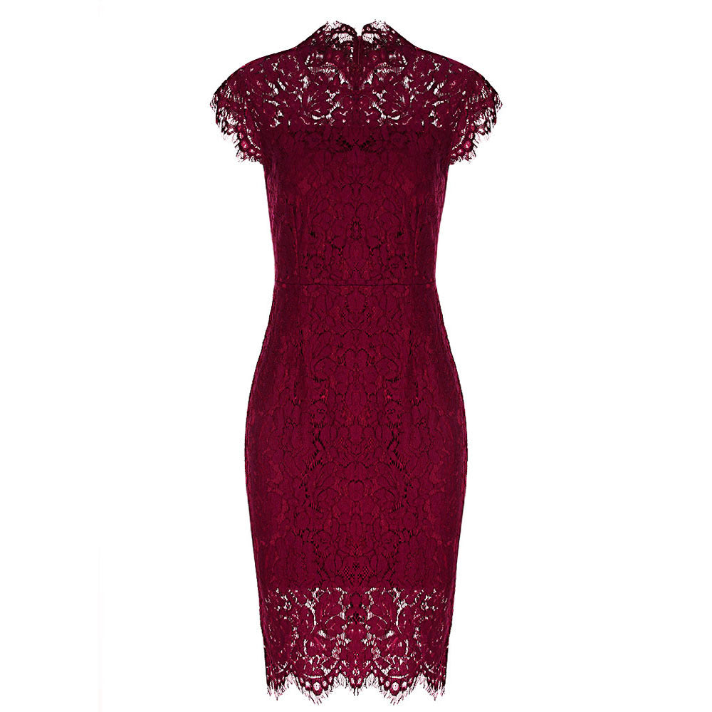 Women's Lace Bodycon Slim-Fit Dress | Sexy Hip-Hugging Mini Dress