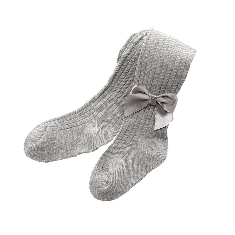 Baby Girls Wide Bow Pantyhose Socks