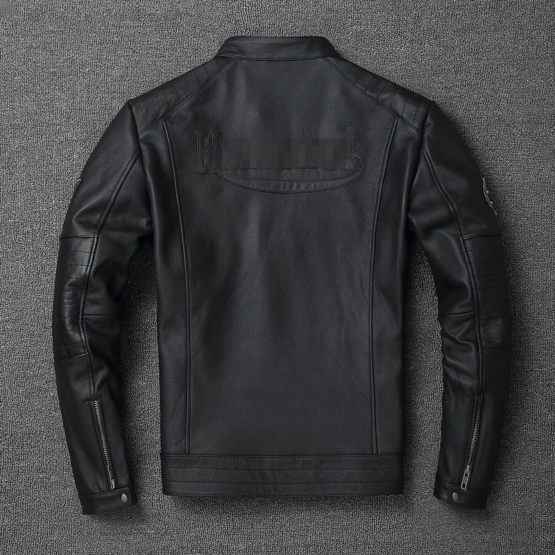 Men's Genuine Leather Motorcycle Jacket | Vintage Moto Biker Jacket