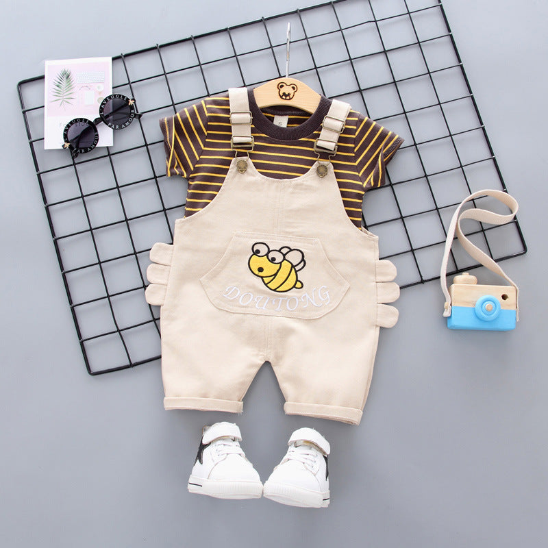 Baby & Toddler Rainbow Print Strap Two-Piece Summer Set