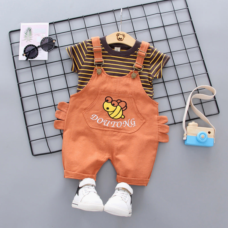 Baby & Toddler Rainbow Print Strap Two-Piece Summer Set