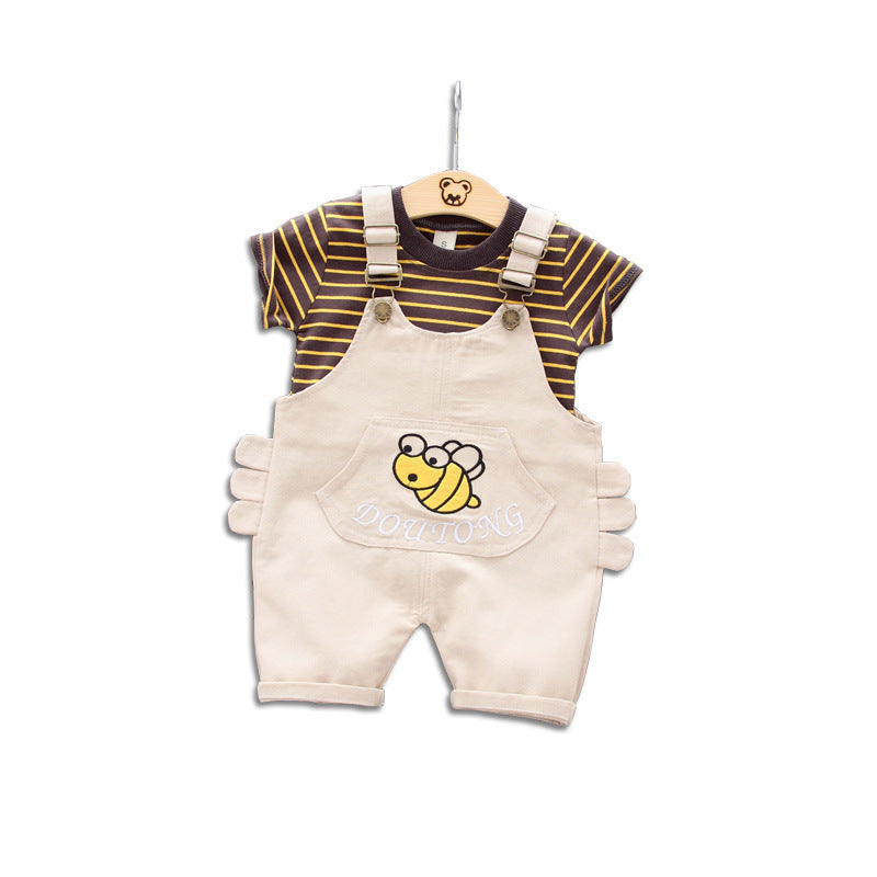 Baby & Toddler Rainbow Print Strap Two-Piece Summer Set