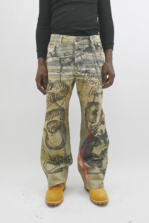 Armor Fresh Printed Vintage Baggy Jeans