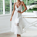 Women's Lace Strap Beach & Holiday Dress – White