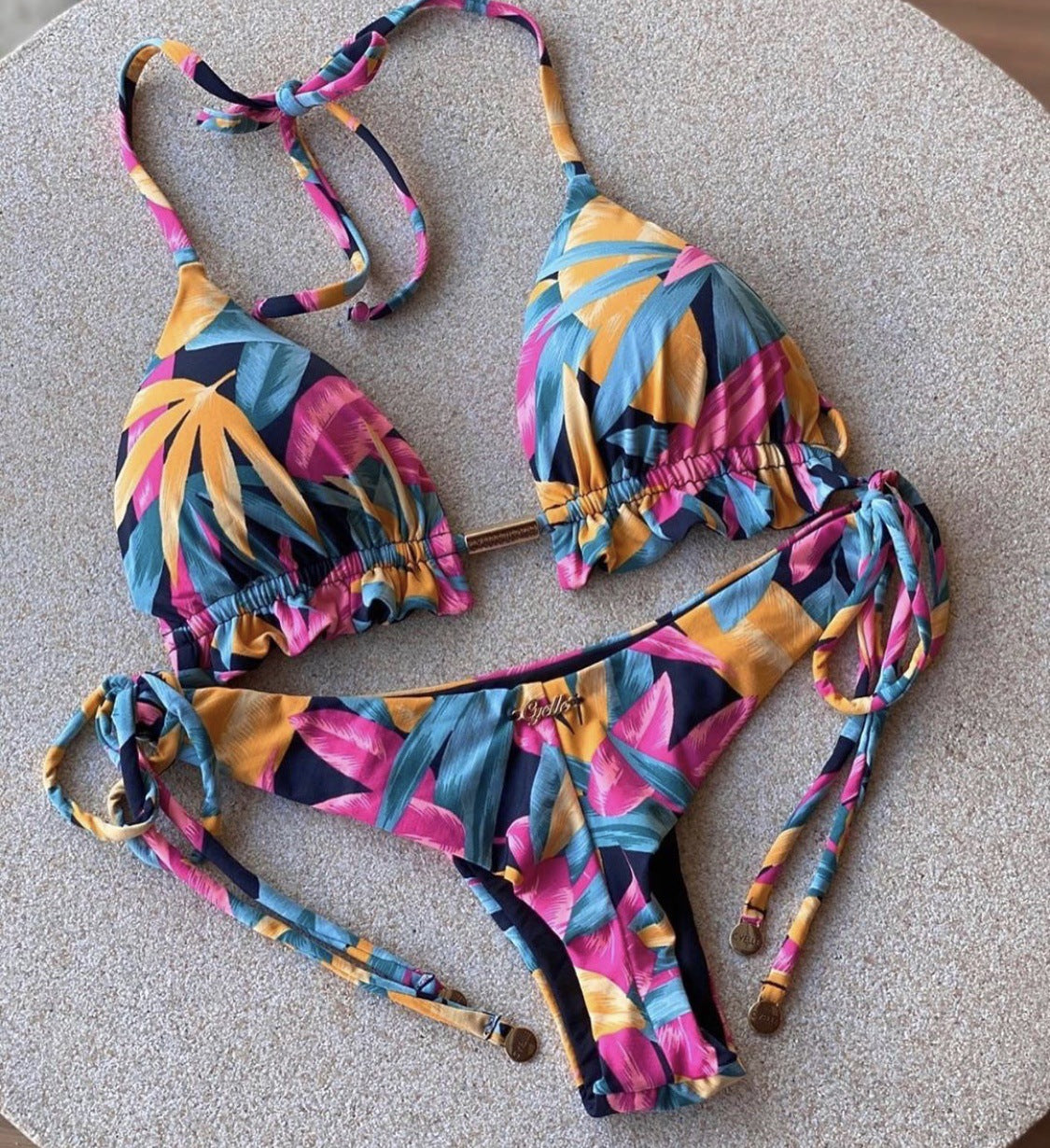 Women's Split Printed Bikini Swimsuit | 5 Colors, Sizes S–XL