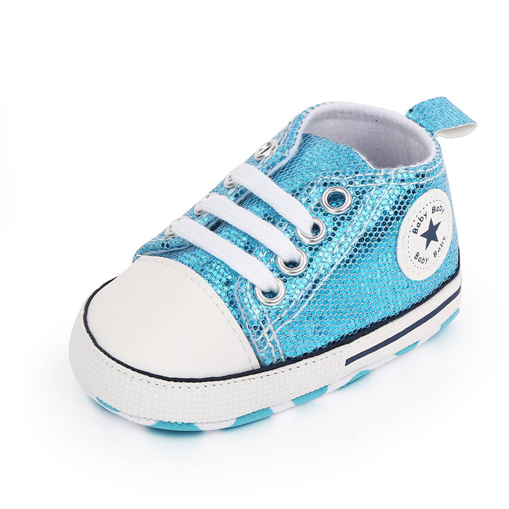 Baby Soft Sole First Walker Shoes | Sequin & Canvas Styles