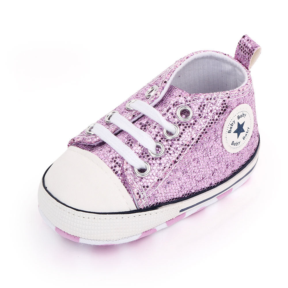 Baby Soft Sole First Walker Shoes | Sequin & Canvas Styles