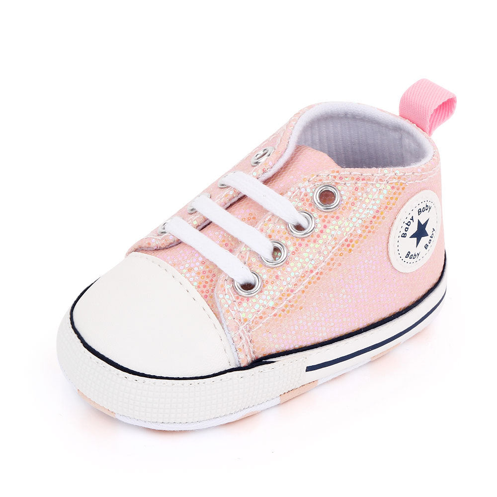 Baby Soft Sole First Walker Shoes | Sequin & Canvas Styles