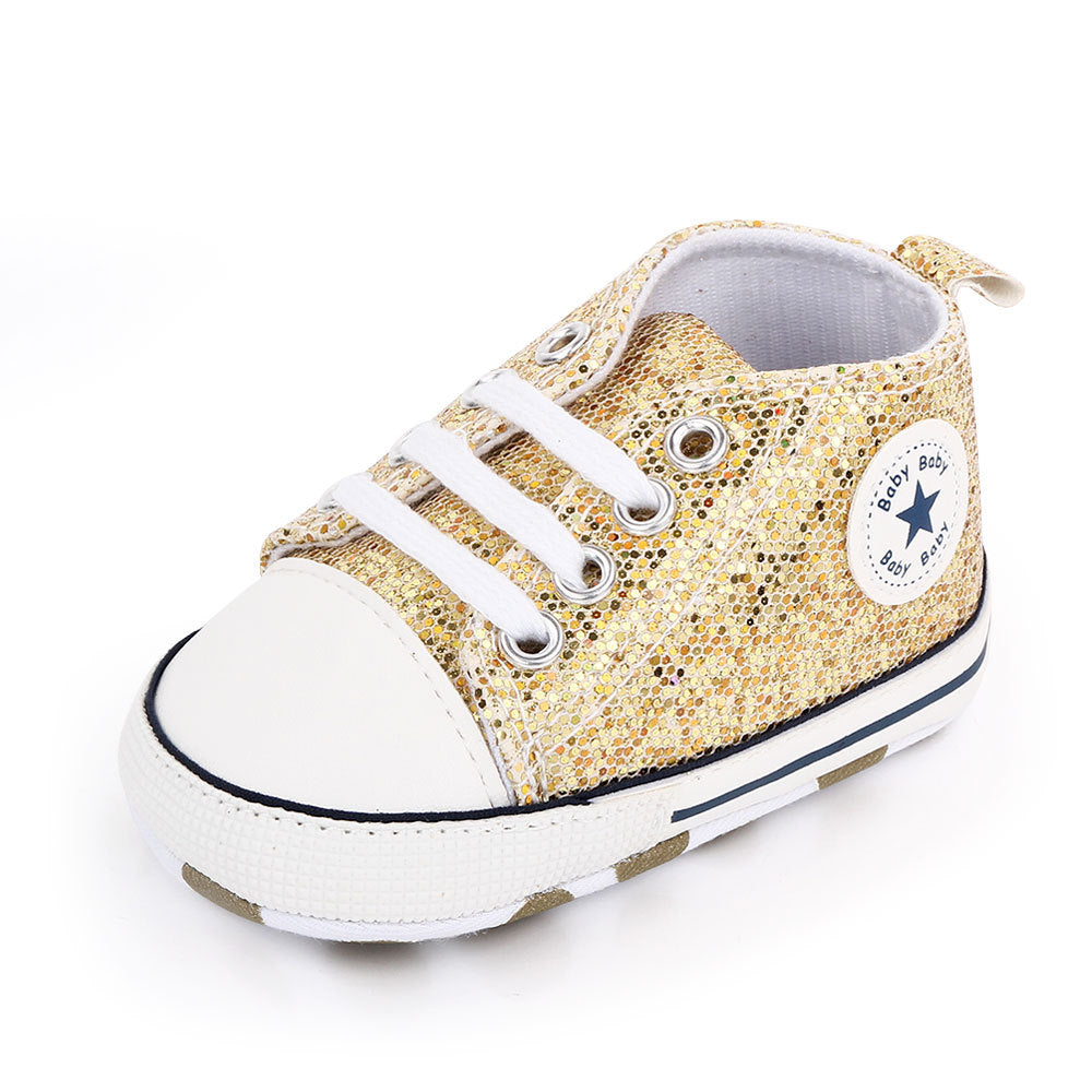 Baby Soft Sole First Walker Shoes | Sequin & Canvas Styles