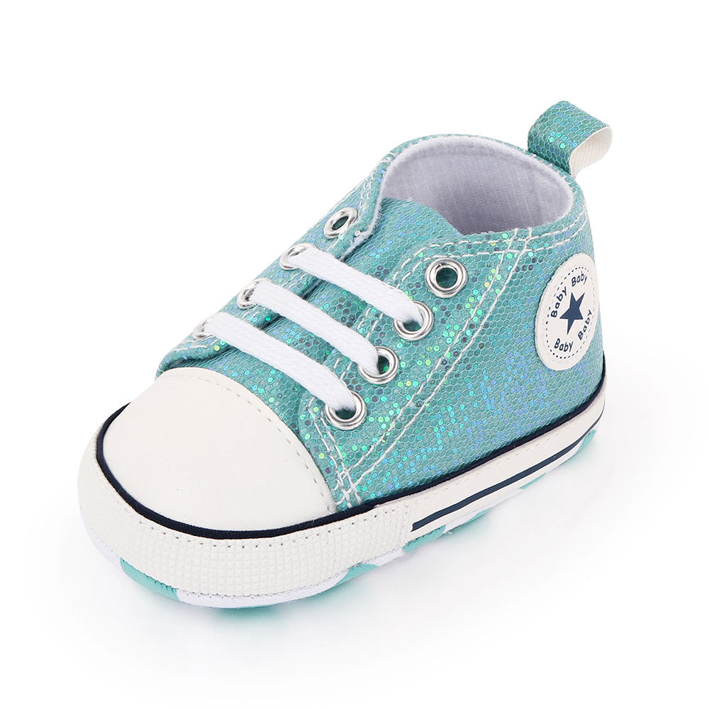 Baby Soft Sole First Walker Shoes | Sequin & Canvas Styles