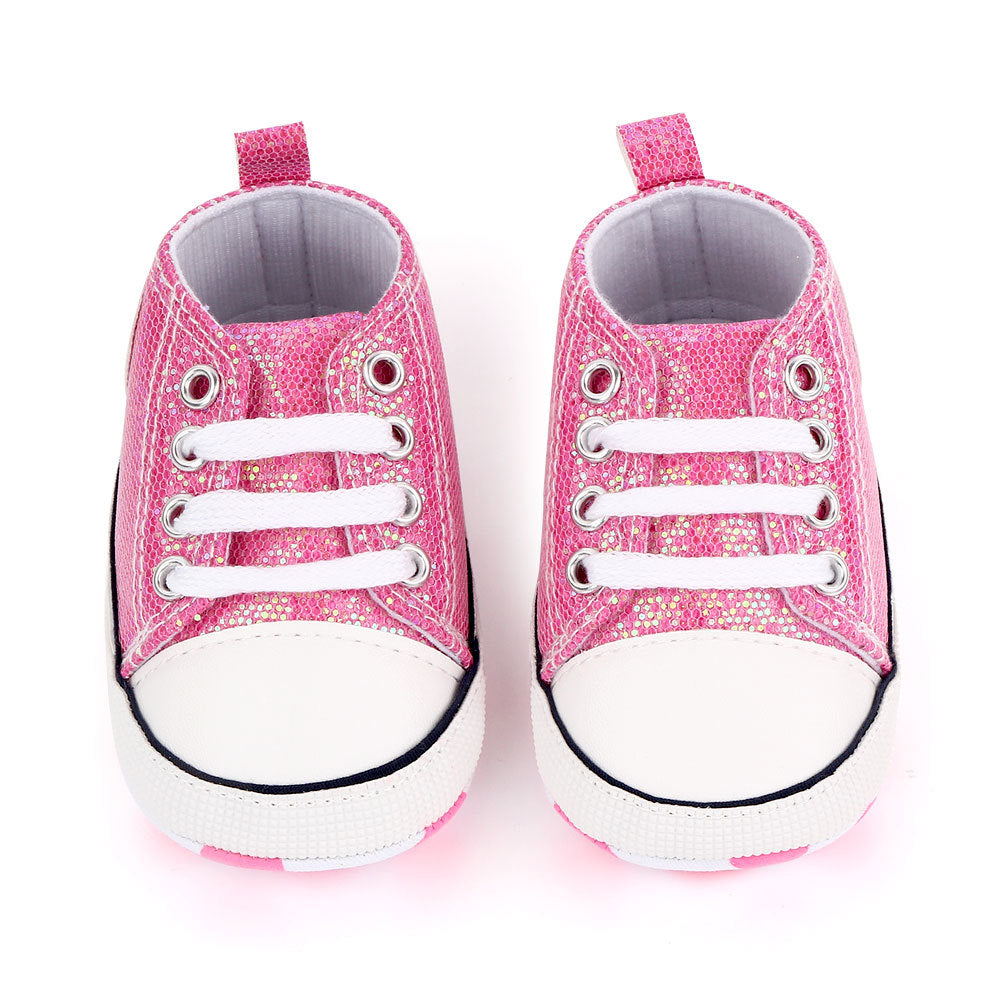 Baby Soft Sole First Walker Shoes | Sequin & Canvas Styles