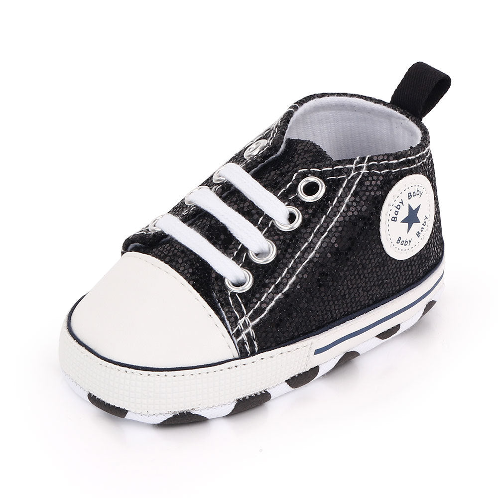 Baby Soft Sole First Walker Shoes | Sequin & Canvas Styles