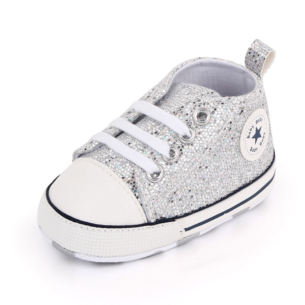 Baby Soft Sole First Walker Shoes | Sequin & Canvas Styles