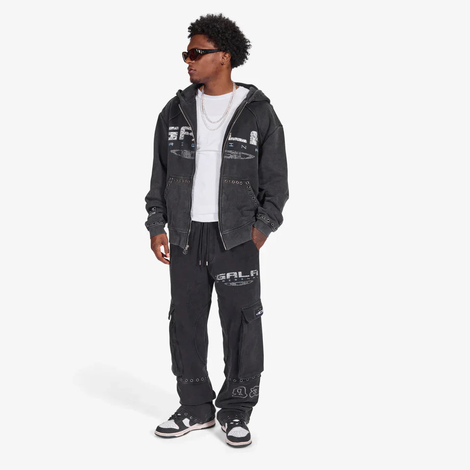 Gala Original Harpy Grommet Hoodie – Washed Black
