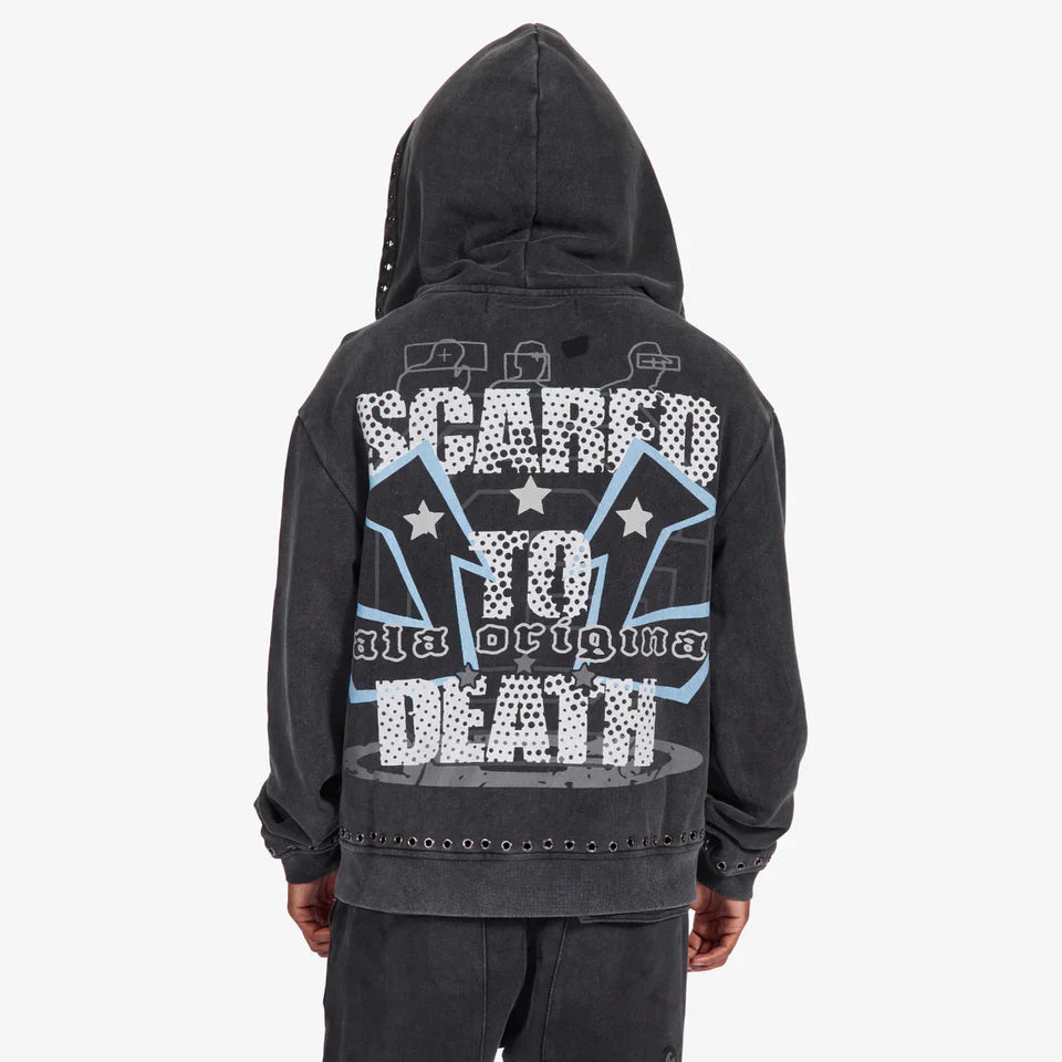 Gala Original Harpy Grommet Hoodie – Washed Black