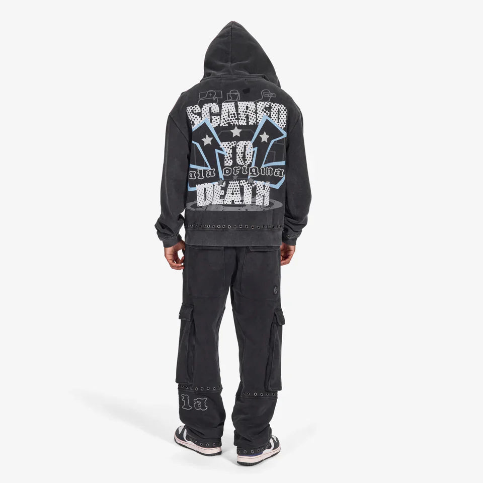 Gala Original Harpy Grommet Hoodie – Washed Black