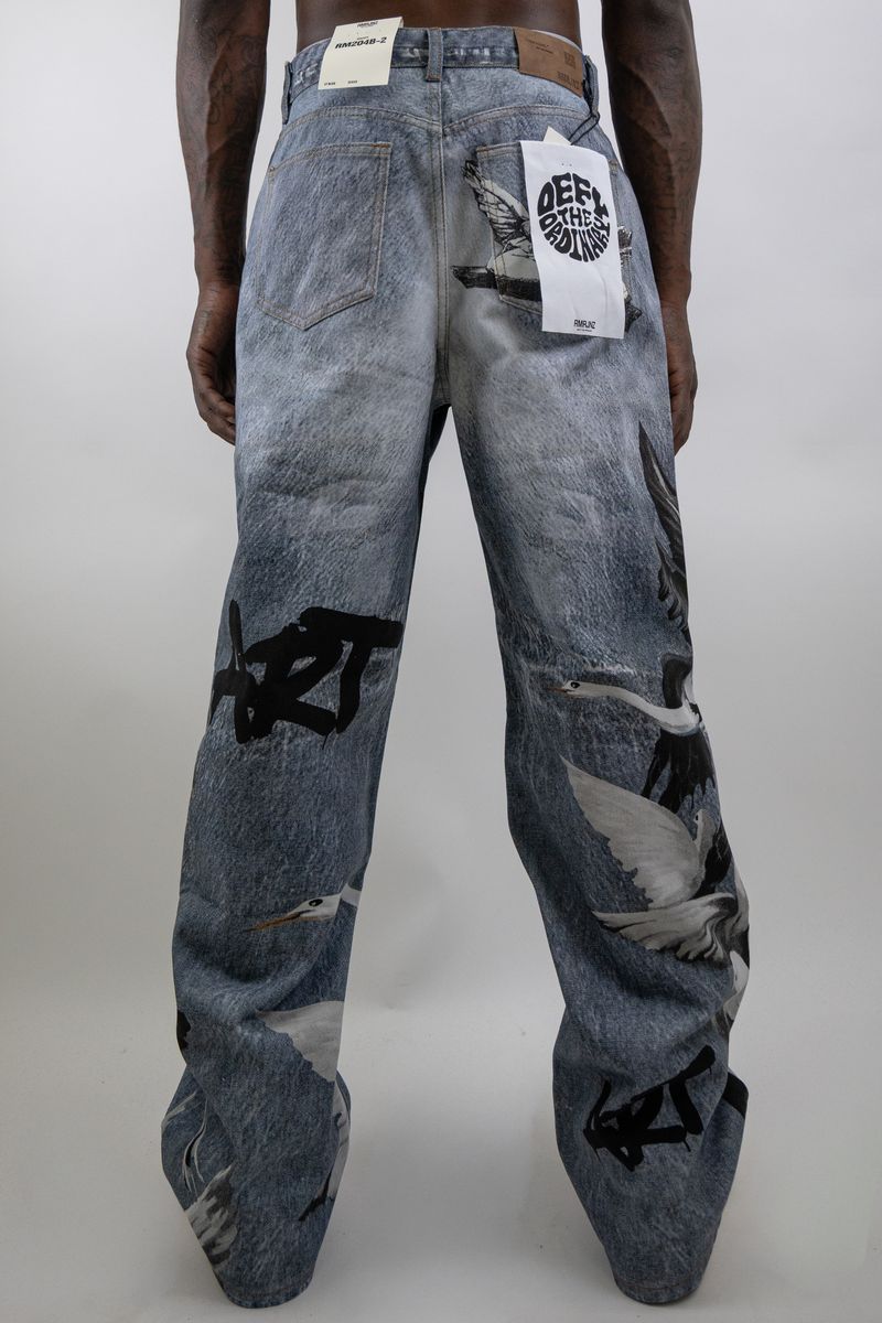 Armor Jeans - Doves Print Baggy - Lt Blue - RM204B