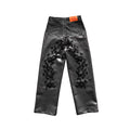 Capri Real Leather & Denim Pants