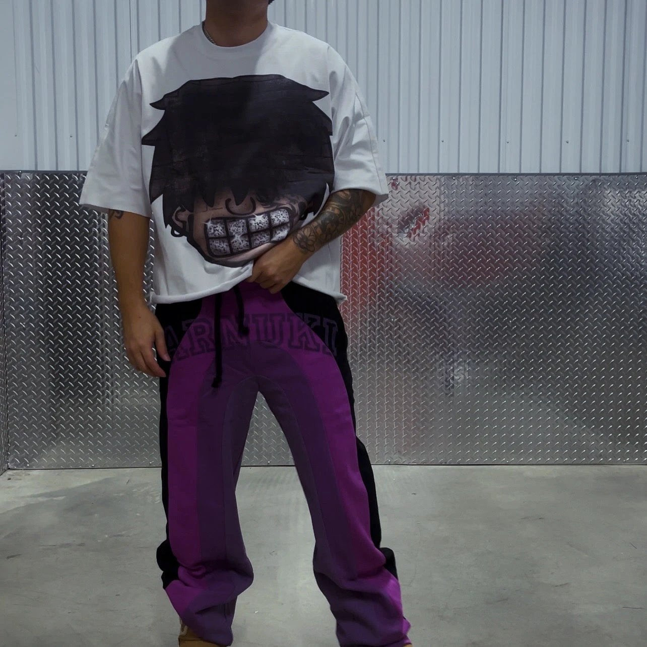 Shade Sweats V2 Wide Leg Streetwear Pants | Multicolor Purple