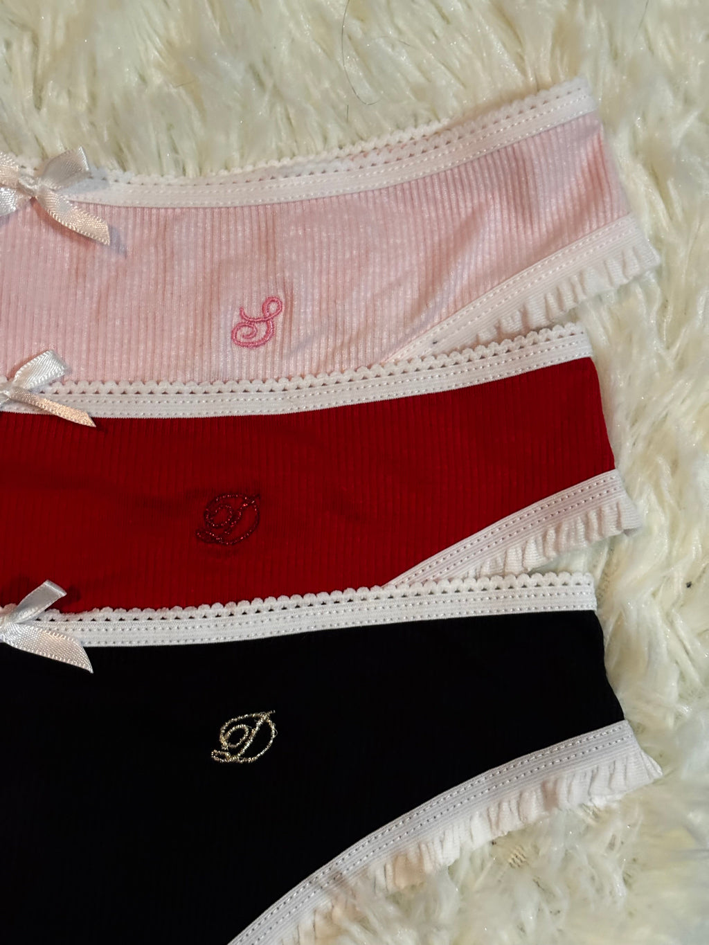 The Sweetheart Panty – Custom Embroidered Ruffle Thong