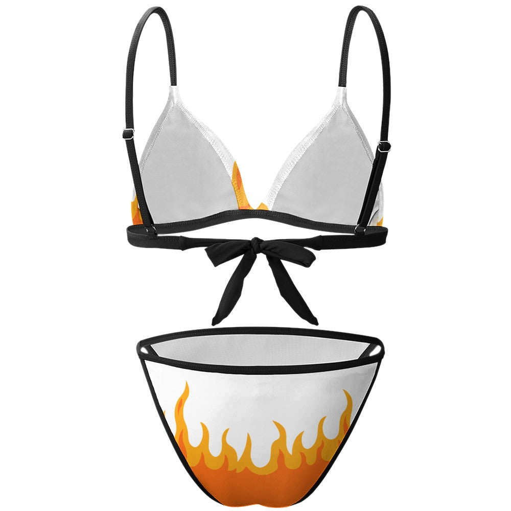 Women's Hell Raiser 2-Piece Bikini – White | High-Waist Swimwear