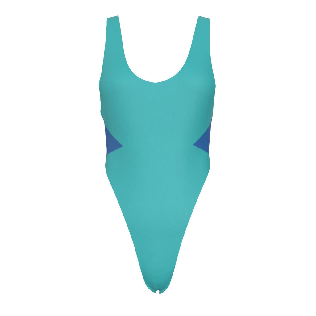Women's Retro Angles One-Piece Swimsuit – Aqua + Retro | XS–3XL