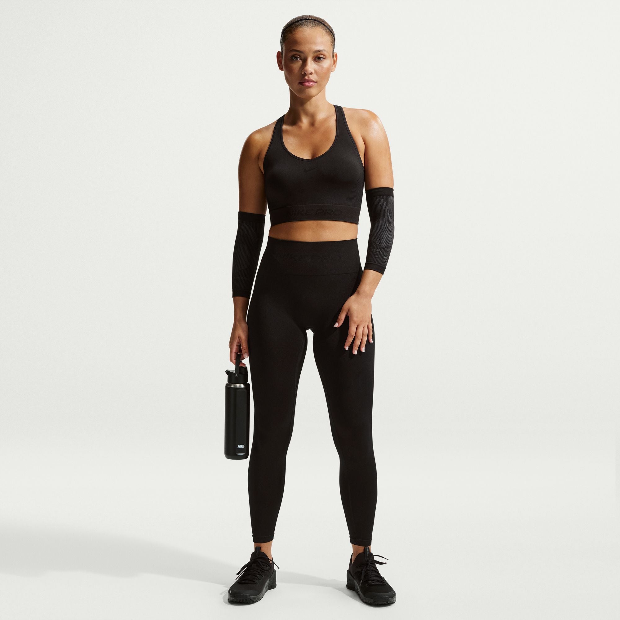 Nike Women's Pro Seamless Cropped Tank Top – Black