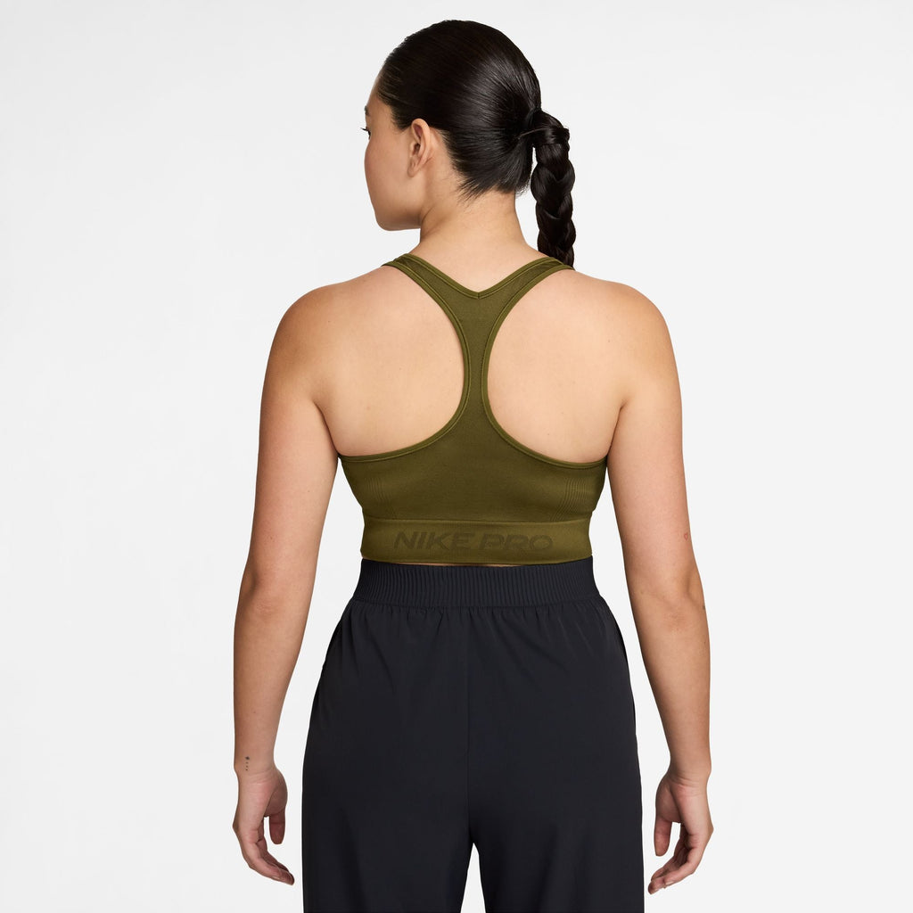 Nike Women's Pro Seamless Cropped Tank Top – Olive