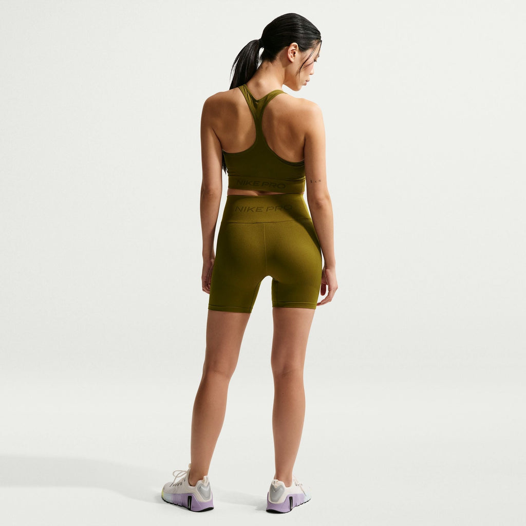 Nike Women's Pro Seamless Cropped Tank Top – Olive