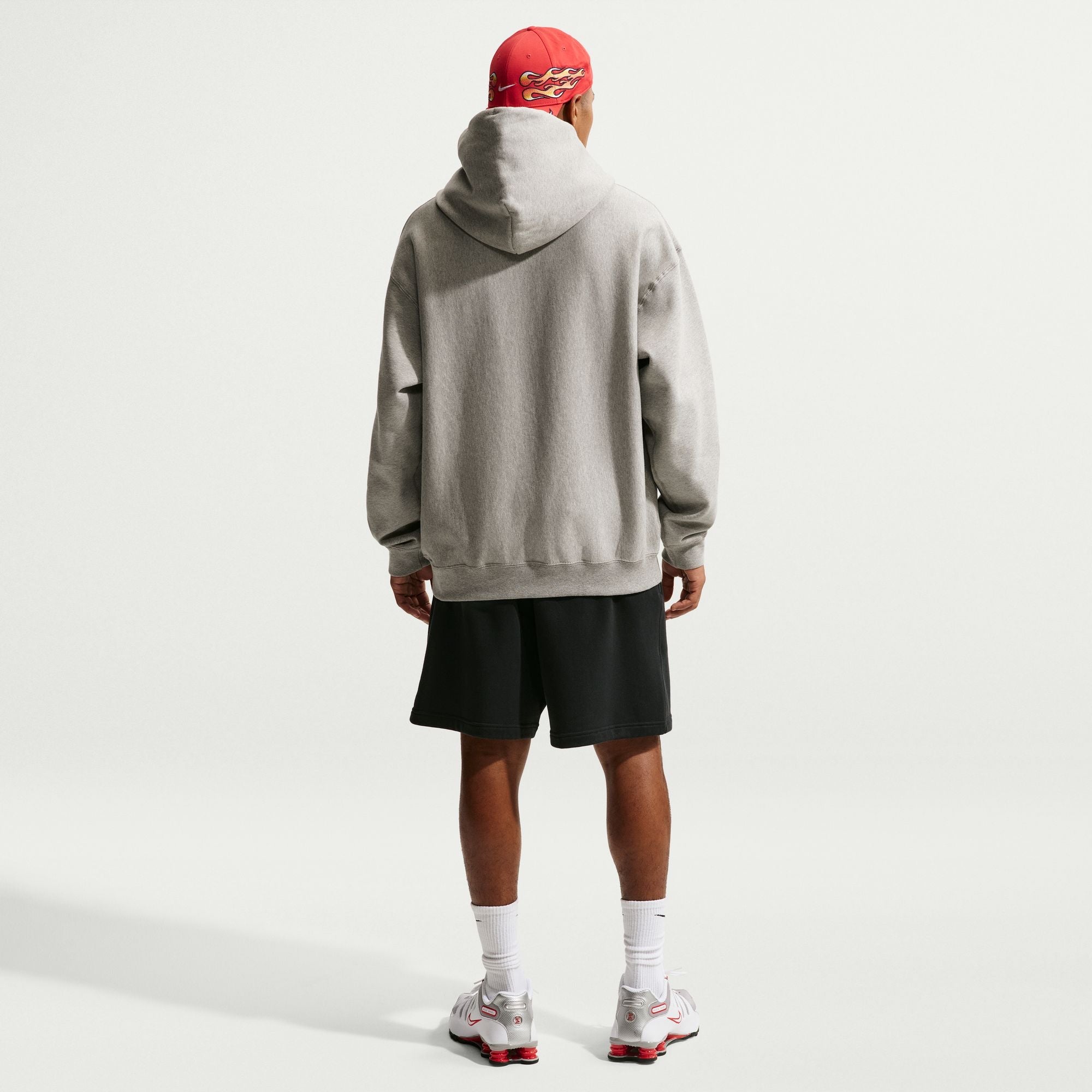 Nike Men's Solo Swoosh Hoodie – Grey/White