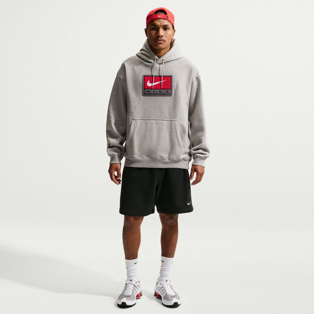 Nike Men's Solo Swoosh Hoodie – Grey/White