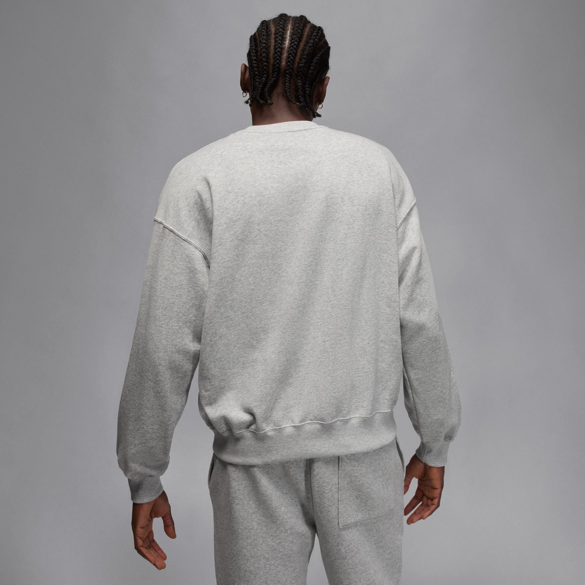 Air Jordan Mens Gamma Fleece Sweatshirt - Heather Grey