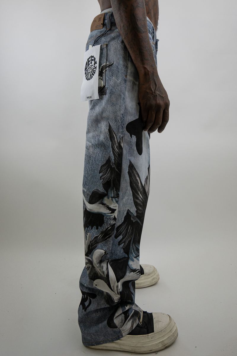 Armor Jeans - Doves Print Baggy - Lt Blue - RM204B