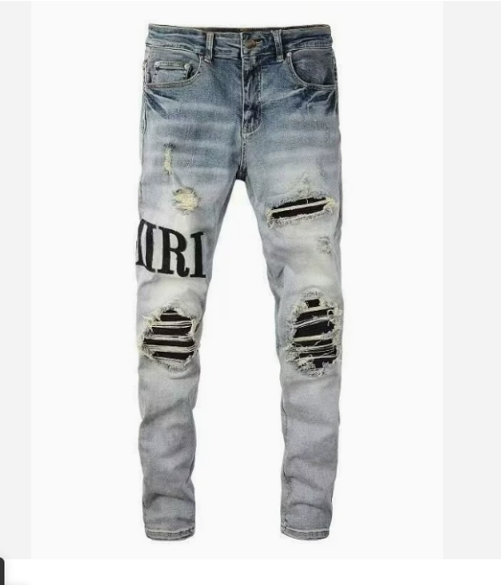 Men's Punk Retro Ripped Slim-Fit Stretch Printed Jeans | 11 Styles, Sizes S–3XL