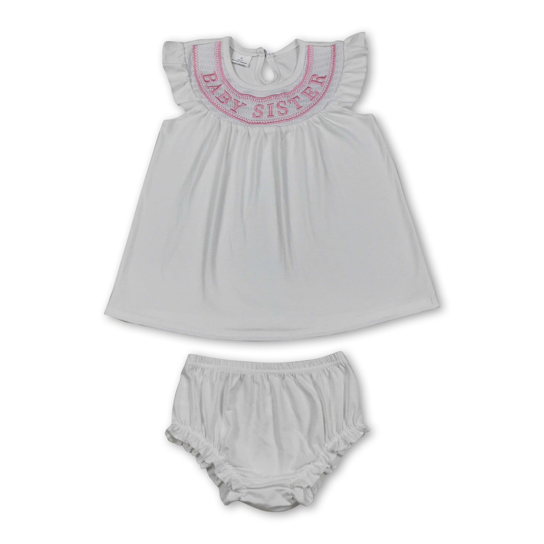Baby Girls' Flutter Sleeve Baby Sister Tunic & Bummies Set