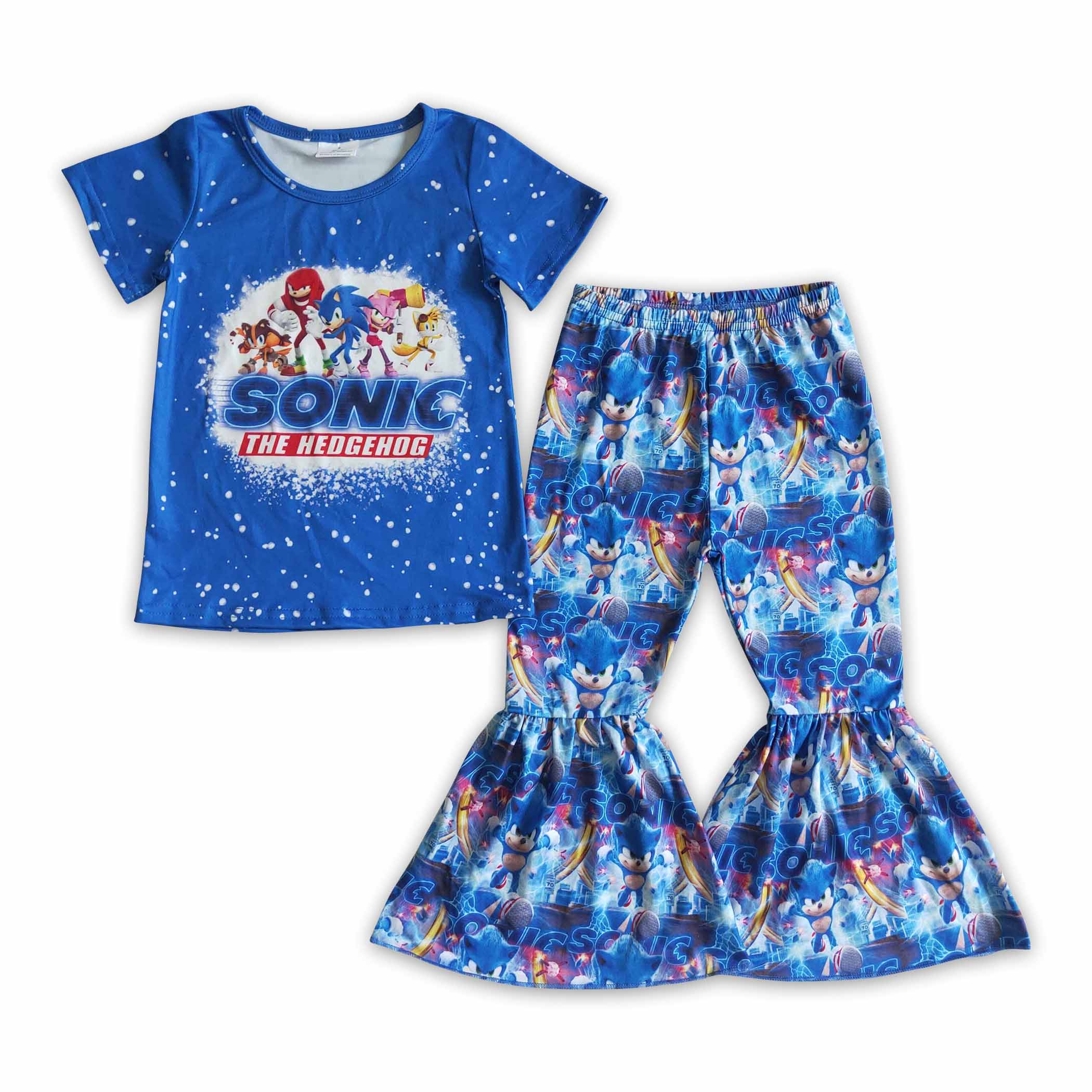 Girls' Blue Hedgehog Matching Clothing Set | Sizes 3M–16T