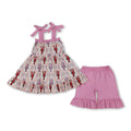 Girls' Crawfish Print Adjustable Strap Tunic & Shorts Set