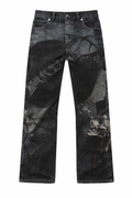 Armor Thorns Print Baggy Jeans - Blue