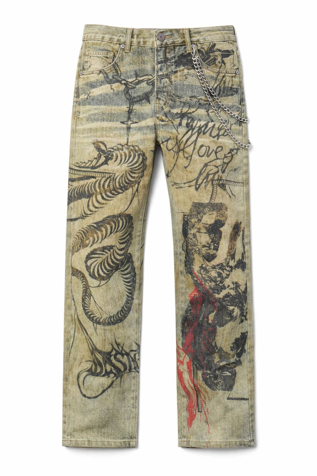 Armor Fresh Printed Vintage Baggy Jeans