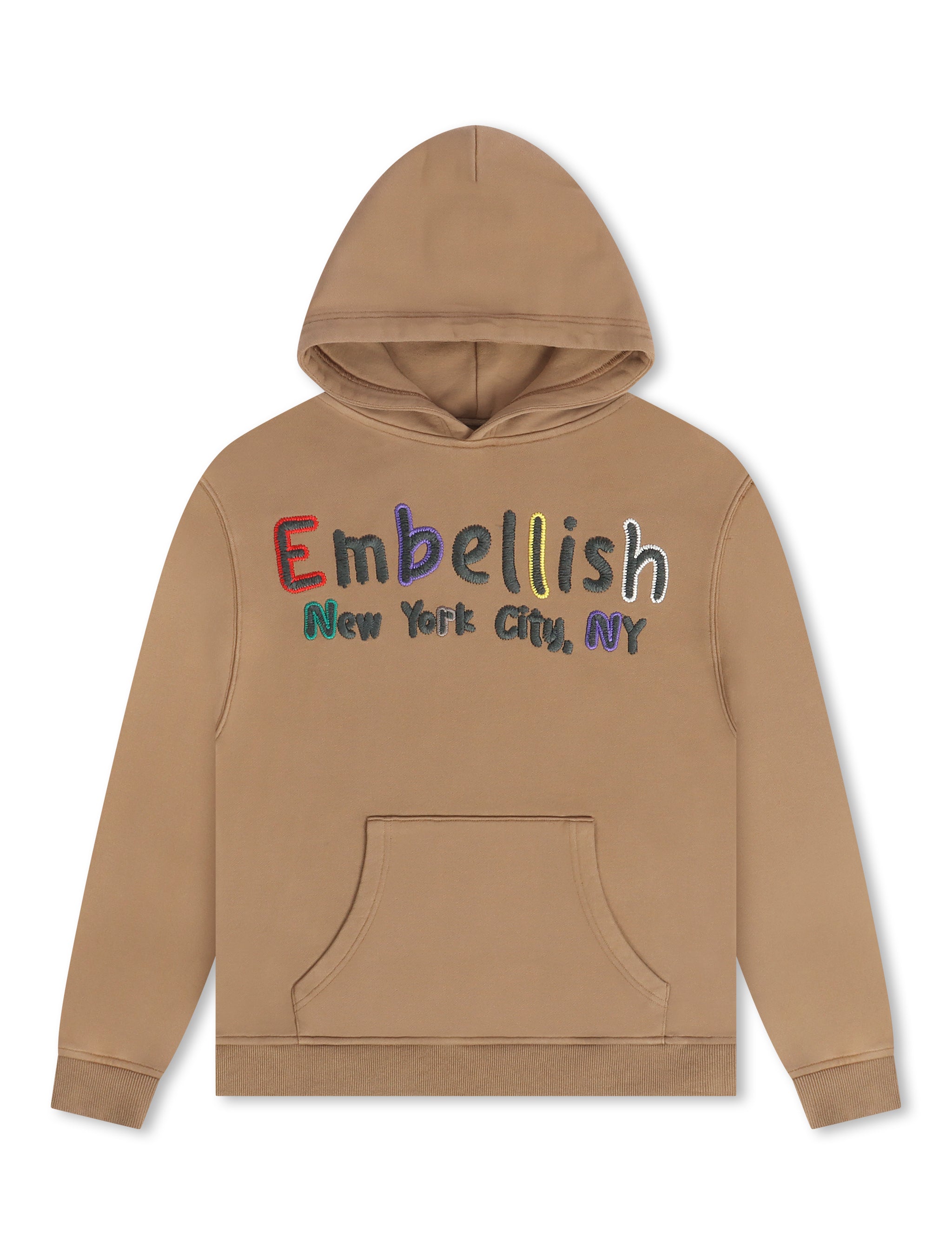 Embellish Colors Hoodie – Mocha