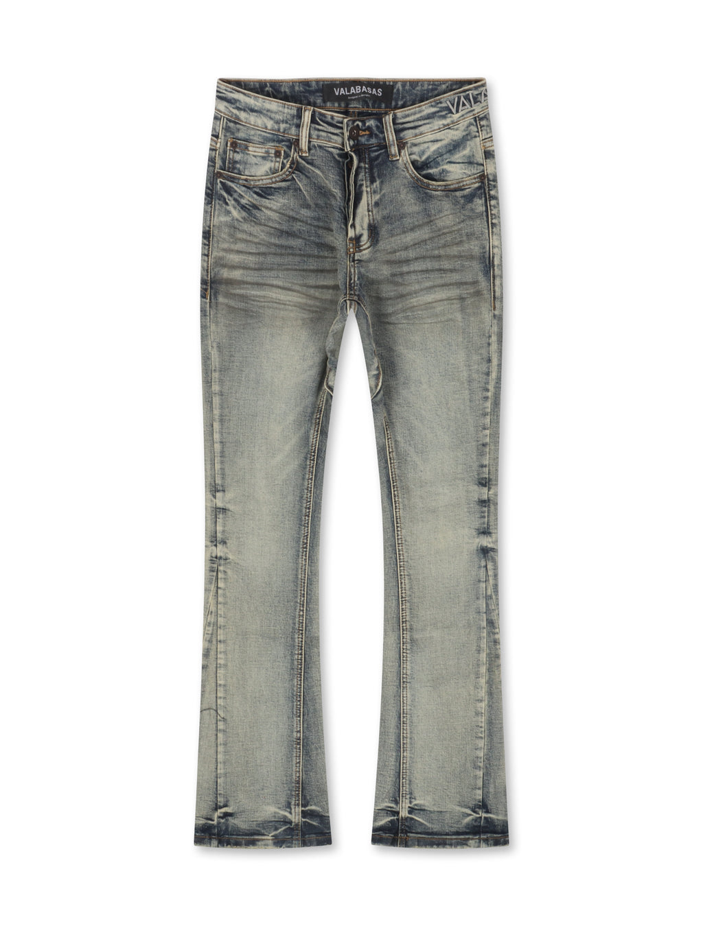 Valabasas Fax Stacked Jeans – Light Blue Washed