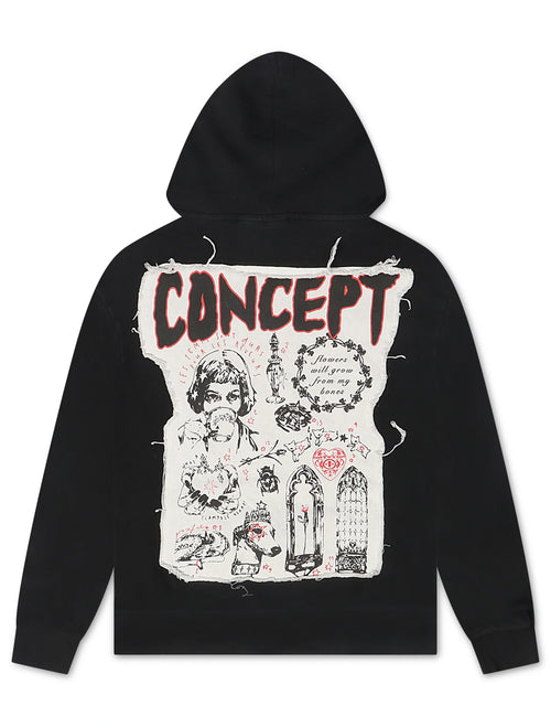 Concept LA Flowers Hoodie – Black