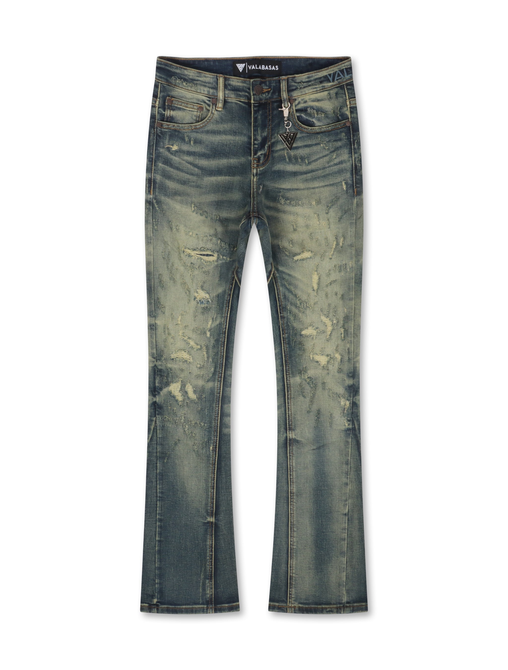 Valabasas Vin Stacked Jeans – Dark Vintage Blue
