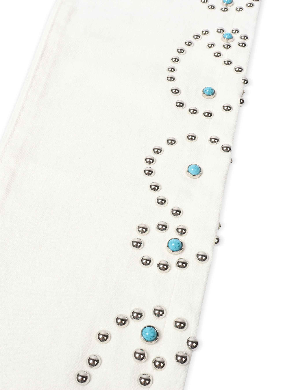 Embellish Onix Rhinestone Jeans – White