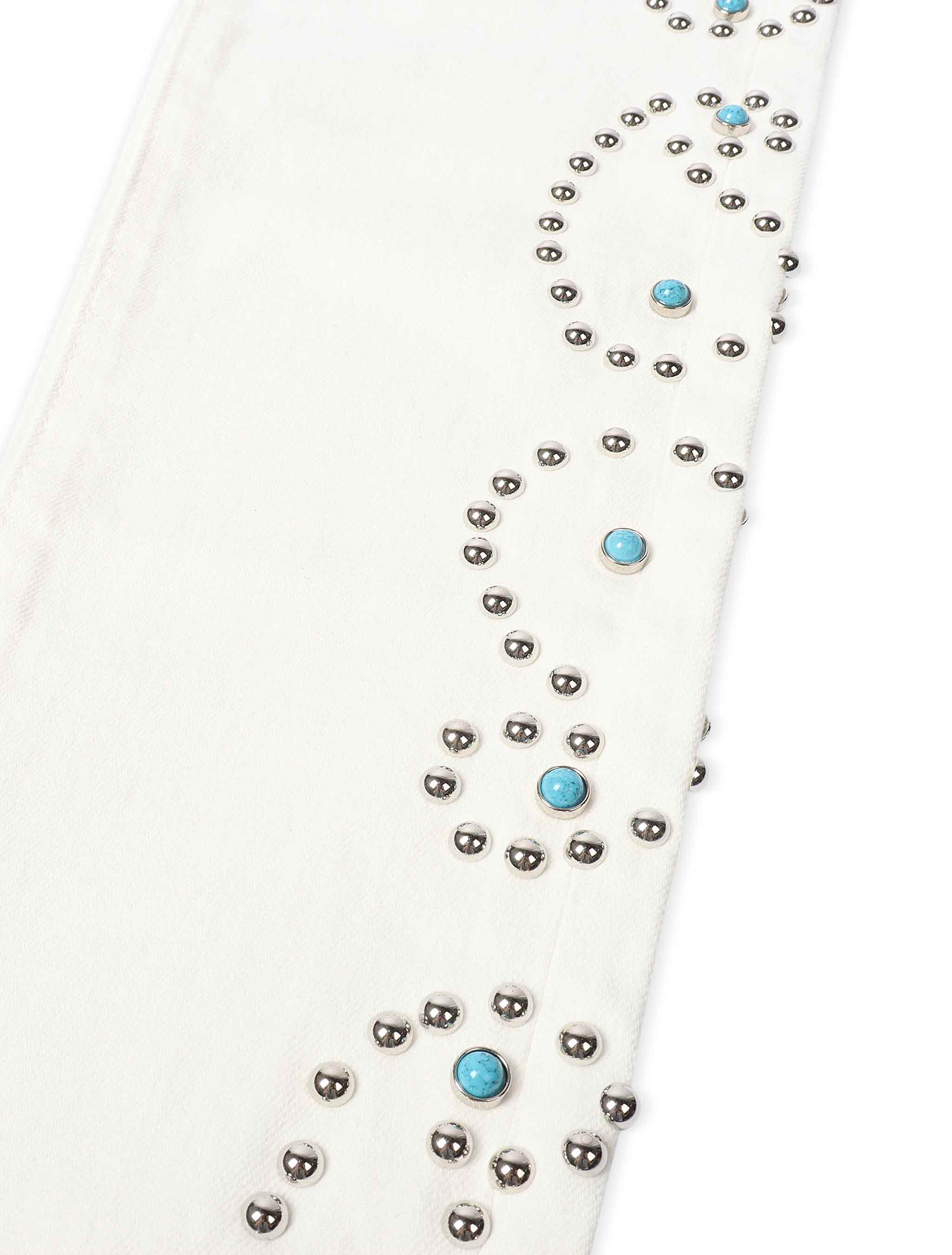 Embellish Onix Rhinestone Jeans – White