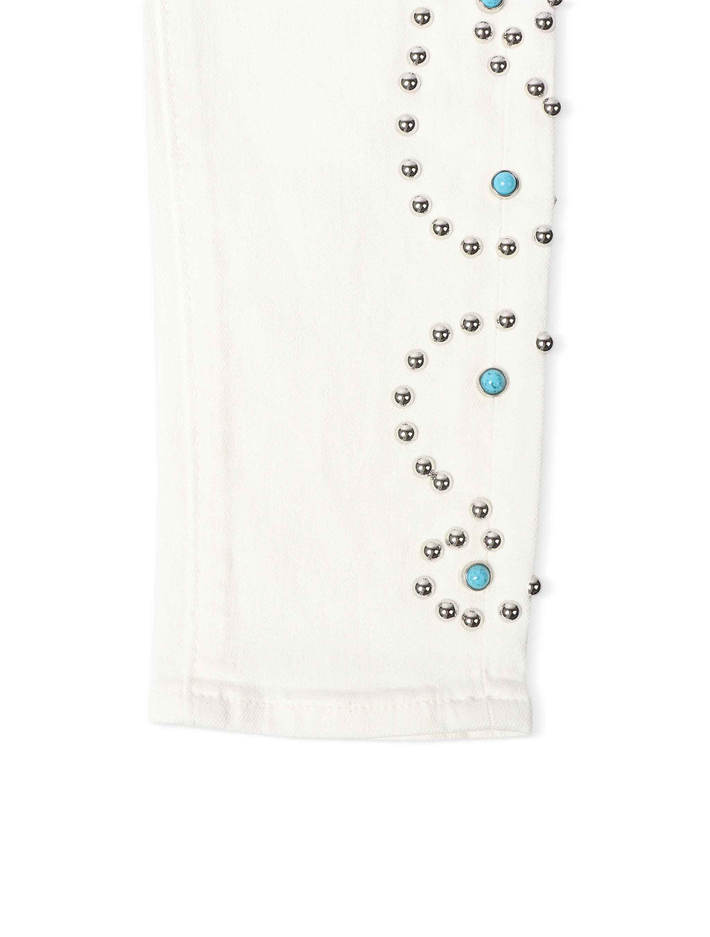 Embellish Onix Rhinestone Jeans – White